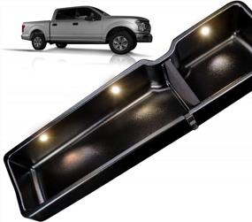 img 4 attached to OPT7 LED Underseat Storage Box For Ford F150 SuperCrew & F250/F350 Crew Cab - Motion Sensing Illuminated Organizer, Textured Black