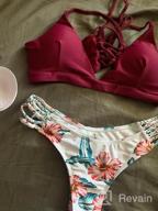 img 1 attached to ZAFUL Women'S Swimsuit Bikini Set With Scale Print And Lace-Up Crisscross Bralette review by Scott Hall