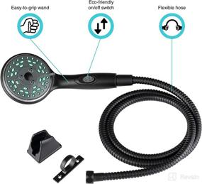 img 3 attached to 🚿 Dura Faucet Premium RV Handheld Shower Wand and Hose Kit (Matte Black) - Eco-Friendly with On/Off Switch for Efficient Water Usage