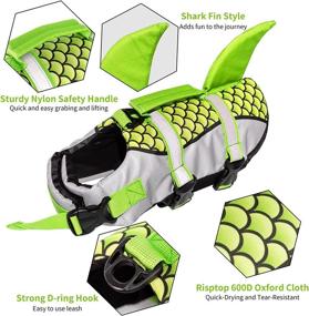 img 3 attached to 🦈 AIITLE Dog Life Jacket: Fashionable Shark Pet Floatation Vest for Enhanced Safety and Style in the Water