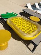img 1 attached to Jasonwell Giant Pineapple Pool Float: Perfect For Summer Beach Parties! review by Scott Yenson