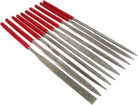 img 1 attached to 140Mm/150 Grit Diamond Needle File Set - 10 Piece HTS 101E0