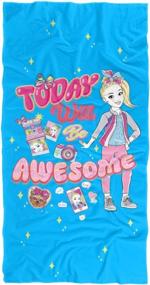 img 4 attached to JoJo Siwa 30X60 Beach Towel - Today Will Be Awesome!