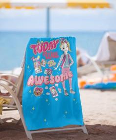 img 3 attached to JoJo Siwa 30X60 Beach Towel - Today Will Be Awesome!