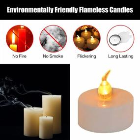 img 2 attached to Create Ambience Anywhere With Yeahmart'S Flameless Tea Lights - Remote Controlled LED Candles For Home Décor Or Events - Pack Of 6