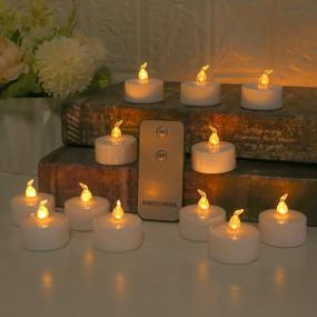 img 4 attached to Create Ambience Anywhere With Yeahmart'S Flameless Tea Lights - Remote Controlled LED Candles For Home Décor Or Events - Pack Of 6