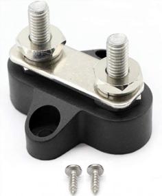 img 4 attached to RKURCK M6 1/4" Dual Heavy-Duty Terminal Stud Power And Ground Junction Block - Black With Connecting Link