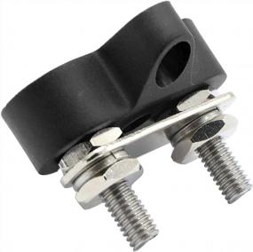 img 2 attached to RKURCK M6 1/4" Dual Heavy-Duty Terminal Stud Power And Ground Junction Block - Black With Connecting Link
