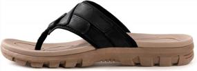 img 2 attached to Men'S Outback Faux Leather Sandal By Slack - Perfect For Summer!