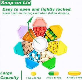 img 2 attached to 7 Day Pill Organizer With Moisture And Light Protection For Vitamins And Medications - Portable Travel Pill Box With Reminder Functionality