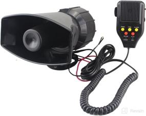 img 4 attached to 🚗 GAMPRO Car Recording Siren Speaker: 12V 80W 3 Tones Horn Speaker System with Mic, Recording Function, and Volume Control