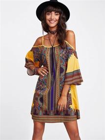 img 3 attached to 👗 Trendy Multicolor Tribal Geometric Dress Collection: Milumia Women's Clothing Line