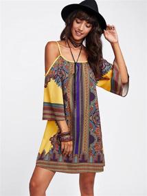 img 2 attached to 👗 Trendy Multicolor Tribal Geometric Dress Collection: Milumia Women's Clothing Line