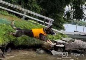 img 5 attached to Большой красный спасательный жилет собаки пальто поплавка Sumac RUFFWEAR с ручкой для безопасности плавания