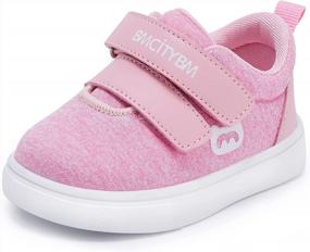 img 4 attached to BMCiTYBM Baby Sneakers Girls Boys Lightweight Breathable Mesh First Walkers Shoes 6-24 Months