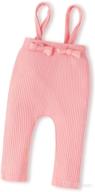 u·nikaka cotton rib-knit legging pants with suspenders: the perfect adjustable solid baby unisex pants логотип