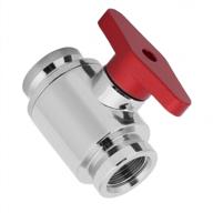 bewinner water cooling valve g1/4 internal threads valves water ball valve with handle design for computer water cooling system (red handle) logo