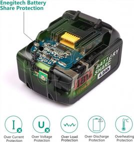 img 2 attached to Enegitech 18V 4.0Ah Lithium-Ion Battery BL1840B - 2 Pack Замена для BL1850B, BL1860 и BL1840