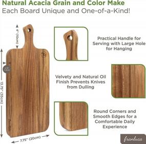 img 3 attached to Acacia Wood Cutting Board For Kitchen - Medium Size Serving And Chopping Board For Meat, Cheese, Bread & Vegetables
