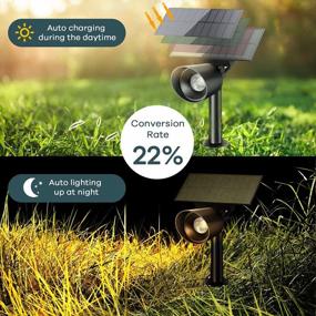img 1 attached to Transform Your Outdoor Space With Linkind Solar Spot Lights - 4 Pack