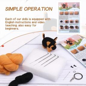 img 2 attached to Create Adorable Animal Characters With This Complete Needle Felting Kit - Includes Tools, Instructions And DIY Wool Felt Materials!