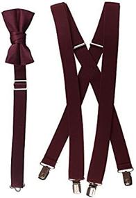 img 1 attached to Tuxgear Bow Tie And Suspender Set Combo In Multiple Sizes And Colors