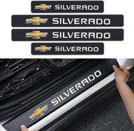 mag-ai 4pcs for silverado door sill scratch protectors logo