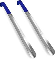 2 pack extra long metal shoe horn for men, women, and seniors - 16.5 inch long handle, perfect for travel and daily use logo
