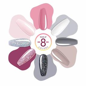 img 3 attached to Dip Powder Nail Kit: 8 Versatile Colors With All Essentials For Easy DIY French Nail Art At Home - No UV Lamp Needed!