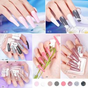 img 2 attached to Dip Powder Nail Kit: 8 Versatile Colors With All Essentials For Easy DIY French Nail Art At Home - No UV Lamp Needed!