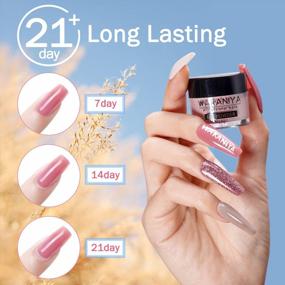 img 1 attached to Dip Powder Nail Kit: 8 Versatile Colors With All Essentials For Easy DIY French Nail Art At Home - No UV Lamp Needed!