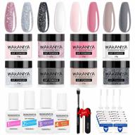 dip powder nail kit: 8 versatile colors with all essentials for easy diy french nail art at home - no uv lamp needed! логотип