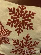 img 1 attached to Christmas Decor: 16X16 Inch Red Snowflake Throw Pillow Cover By Emvency review by Jason Gay