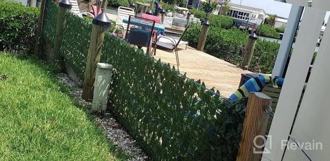 img 1 attached to 🌿 Artificial Ivy Privacy Fence Wall Screen for Outdoor Decor, Garden - DearHouse 118x39.35in Faux Ivy Hedges Fence and Vine Leaf Decoration review by Christian Bennett
