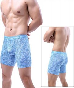 img 2 attached to Men'S No Ride Up Boxer Briefs Performance Pouch Underwear By YuKaiChen