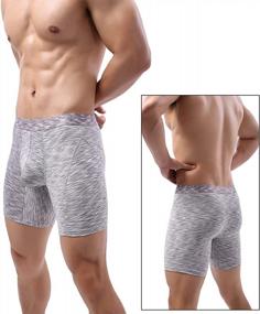 img 1 attached to Men'S No Ride Up Boxer Briefs Performance Pouch Underwear By YuKaiChen