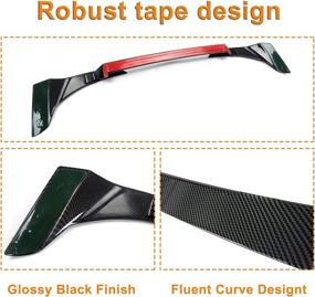 img 1 attached to DOLKSN 2022 Mustang Mach E GT Rear Spoiler: Glossy Carbon Fiber Exterior 🚗 Accessory for Mustang Mach E Tail Wing Rear Trunk Lid Spoiler Wing - Factory Outlet