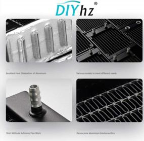 img 2 attached to DIYhz 12 Pipe Aluminum Heat Exchanger Liquid Cooling Radiator Water Cooling Computer CPU PC Laser System DC12V Black 120Mm