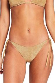 img 2 attached to Vitamin Womens Hipster Bikini Metallic Women's Clothing - Swimsuits & Cover Ups