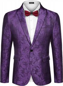 img 4 attached to Stand Out In Style: COOFANDY Men'S Floral Tuxedo Jacket For Every Special Occasion