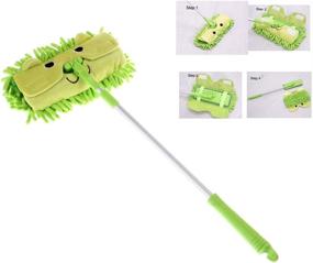 img 3 attached to 🧹 Xifando 5-Piece Kid's Housekeeping Cleaning Tool Set - Complete with Mop, Broom, Dustpan, Brush, and Towel