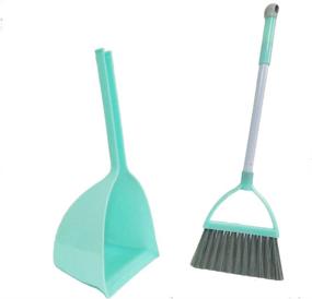img 2 attached to 🧹 Xifando 5-Piece Kid's Housekeeping Cleaning Tool Set - Complete with Mop, Broom, Dustpan, Brush, and Towel