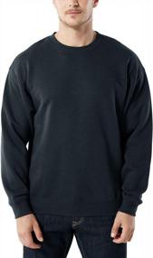 img 4 attached to Stay Warm And Comfy With TSLA Men'S Fleece Crewneck Sweatshirts - Perfect For Winter Workouts!