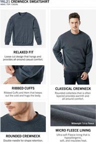 img 2 attached to Stay Warm And Comfy With TSLA Men'S Fleece Crewneck Sweatshirts - Perfect For Winter Workouts!