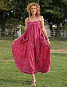 img 2 attached to Stay Comfy & Chic – YESNO Maxi Dress With Pockets & Wide Adjustable Strap For Women!