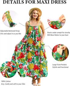 img 1 attached to Stay Comfy & Chic – YESNO Maxi Dress With Pockets & Wide Adjustable Strap For Women!
