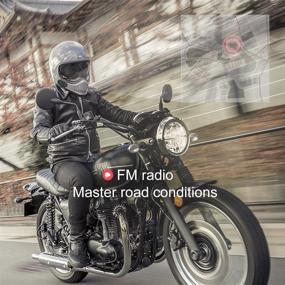 img 2 attached to 🛵 Advanced Motorcycle Helmet Bluetooth Headset with Bluetooth 5.0, Waterproof & Hands-free Calling, Noise Reduction - Ultimate Motorcycle Communication System