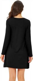 img 3 attached to Spmor Women'S Long Sleeve Pocket Casual Loose T-Shirt Dress