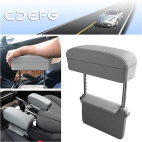 img 3 attached to CDEFG Car Armrest Support Elbow Rest Pad Armrest Extender Console Storage Organizer Adjustable Height Comfort Wrist Rest Pads Universal Fit For Most Cars Trucks SUVs Van(Grey)