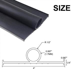 img 3 attached to Protect Your Garage From Harsh Weather With Heavy-Duty U Shape + O Ring Combination Weather Stripping Seal Kit, Incl. Pre-Drilled Aluminum Track Retainer Base - 16 Ft